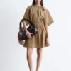 Short-Sleeve Ruched Mini Dress