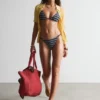 Gathered Triangle Bikini Top