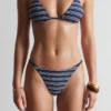 Gathered Triangle Bikini Top