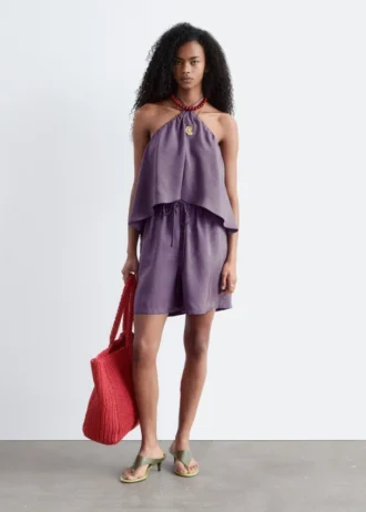 Silk Drawstring Shorts