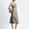 Silk Halterneck Midi Dress