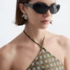 Silk Halterneck Midi Dress