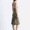 Silk Halterneck Midi Dress