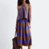 Silk Midi Skirt