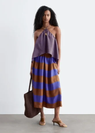 Silk Midi Skirt