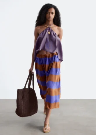 Silk Midi Skirt