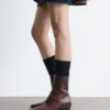 Sleek Leather Cowboy Boots
