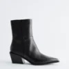 Sleek Leather Cowboy Boots