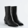 Sleek Leather Cowboy Boots