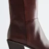 Sleek Leather Cowboy Boots