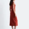 Sleeveless Draped Midi Dress