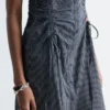 Sleeveless Drawstring Midi Dress