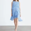 Sleeveless Frill Mini Dress
