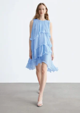 Sleeveless Frill Mini Dress
