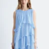 Sleeveless Frill Mini Dress