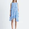 Sleeveless Frill Mini Dress