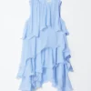 Sleeveless Frill Mini Dress