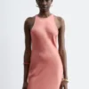 Sleeveless Satin Midi Dress