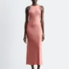 Sleeveless Satin Midi Dress