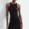 Sleeveless Satin Midi Dress