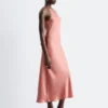 Sleeveless Satin Midi Dress