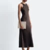 Sleeveless Satin Midi Dress