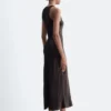 Sleeveless Satin Midi Dress