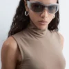 Sleeveless Turtleneck Midi Dress