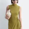 Sleeveless Turtleneck Midi Dress