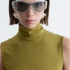 Sleeveless Turtleneck Midi Dress