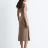 Sleeveless Turtleneck Midi Dress