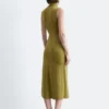 Sleeveless Turtleneck Midi Dress
