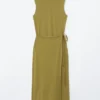 Sleeveless Turtleneck Midi Dress