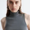 Sleeveless Turtleneck Top