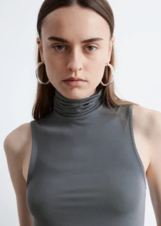 Sleeveless Turtleneck Top