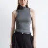 Sleeveless Turtleneck Top