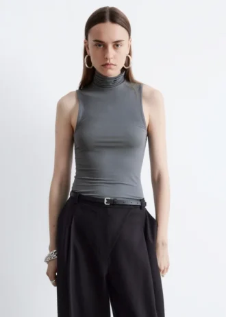 Sleeveless Turtleneck Top