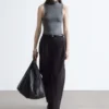 Sleeveless Turtleneck Top