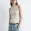 Sleeveless Turtleneck Top