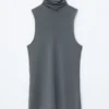 Sleeveless Turtleneck Top