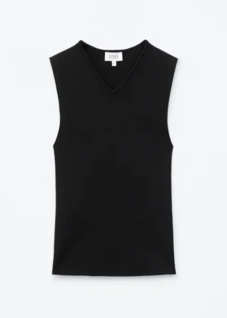 Sleeveless V-Neck Knitted Top