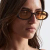 Slim Oval-Frame Sunglasses