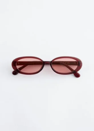 Slim Oval-Frame Sunglasses