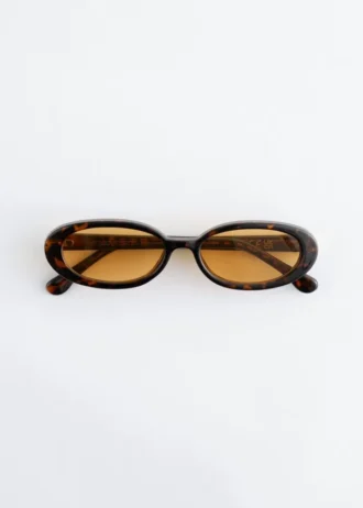 Slim Oval-Frame Sunglasses