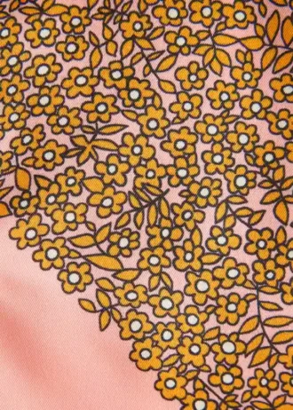 Slim Silk Print Scarf