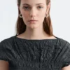 Smocked Boatneck Top