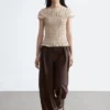 Smocked Boatneck Top