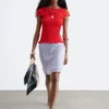 Smocked Boatneck Top