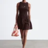 Smocked Cotton Poplin Mini Dress