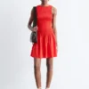 Smocked Cotton Poplin Mini Dress